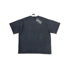 SATOSHI Studded Hem Big Logo Shirt