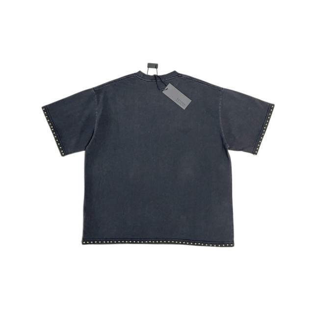 SATOSHI Studded Hem Big Logo Shirt