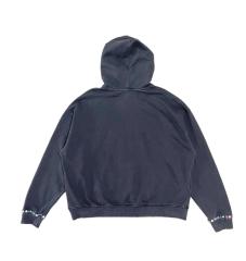 SATOSHI NAKAMOTO Vintage Washed Black SATOSHI NAKAMOTO Rhinestone Hoodie