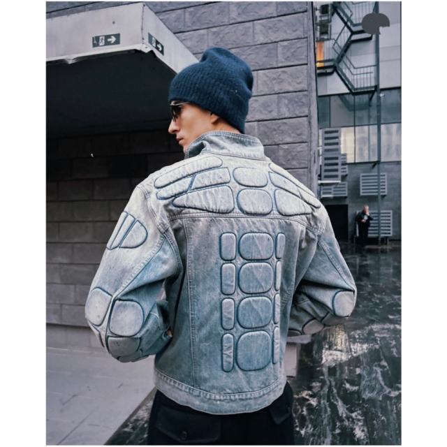 SATOSHI NAKAMOTO Vintage Washed SATOSHI NAKAMOTO Denim Jacket