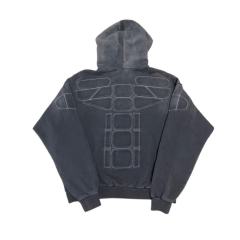 SATOSHI NAKAMOTO Vintage Washed SATOSHI NAKAMOTO Stitch Patch Hoodie