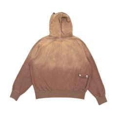 SATOSHI NAKAMOTO Vintage Washed Brown SATOSHI NAKAMOTO Cargo Pocket Hoodie