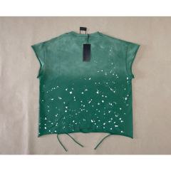 Vintage Washed Green SATOSHI NAKAMOTO Cutoff Tank Top