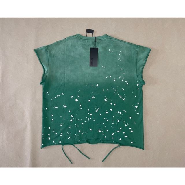 Vintage Washed Green SATOSHI NAKAMOTO Cutoff Tank Top