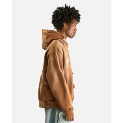 SATOSHI NAKAMOTO Vintage Washed Brown SATOSHI NAKAMOTO Cargo Pocket Hoodie