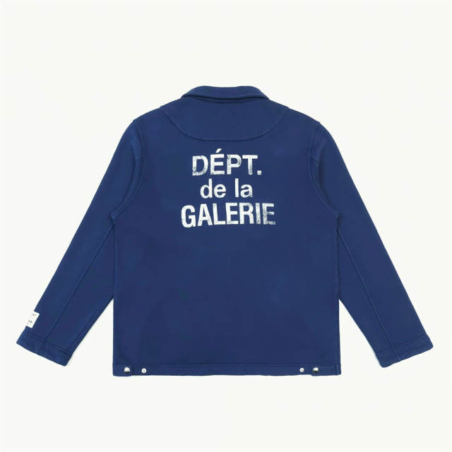 1:1 Top Quality Gallery Dept Dépt de la Galerie Zip Work Jacket Navy Blue Collared Sweat Jacket