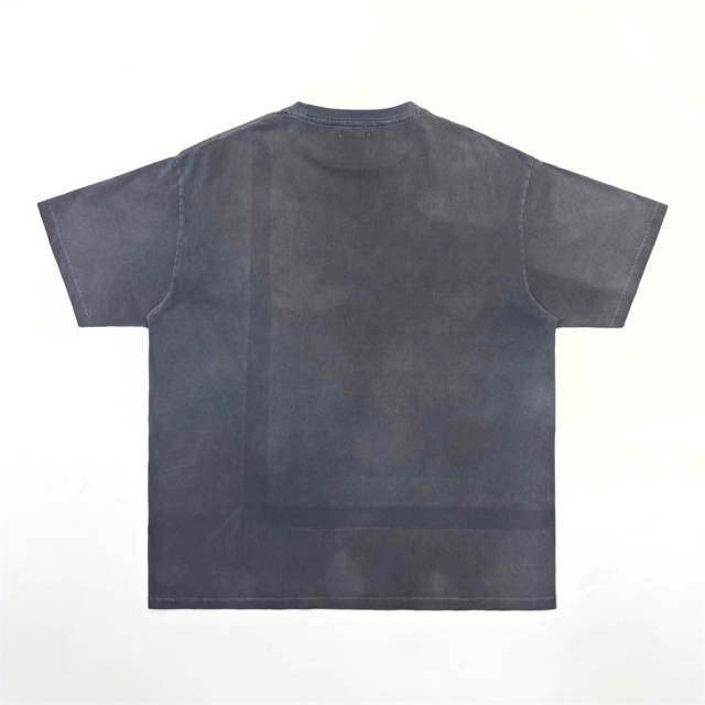 1:1 Top Quality Gallery Dept Washed Grey Paint Splatter Pocket Tee Dépt de la Galerie Yellow Logo T-shirt