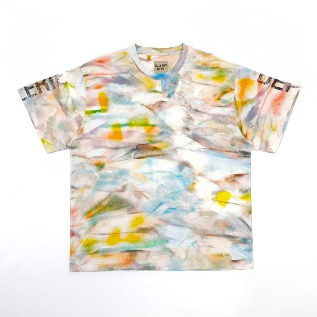 1:1 Top Quality Gallery Dept Washed Grey Paint Splatter Pocket Tee Dépt de la Galerie Yellow Logo T-shirt