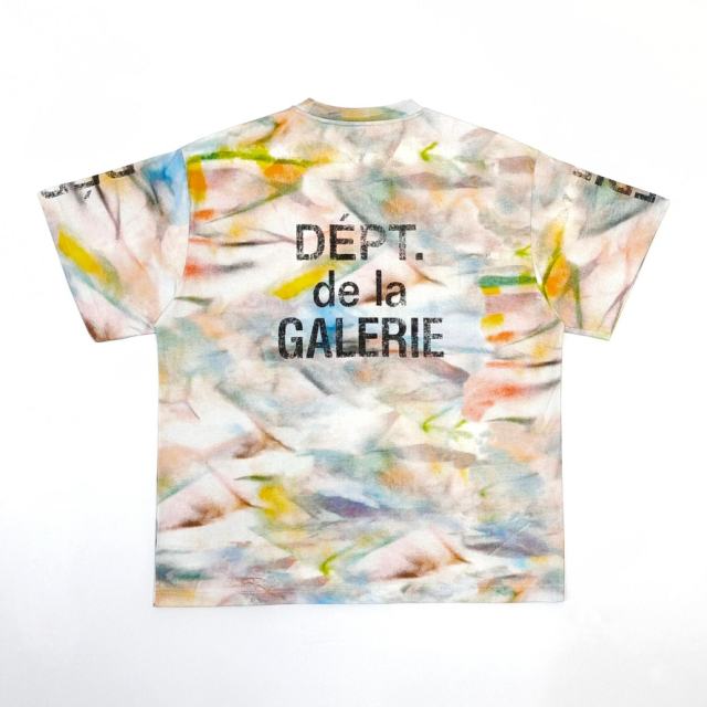 1:1 Top Quality Gallery Dept Washed Grey Paint Splatter Pocket Tee Dépt de la Galerie Yellow Logo T-shirt