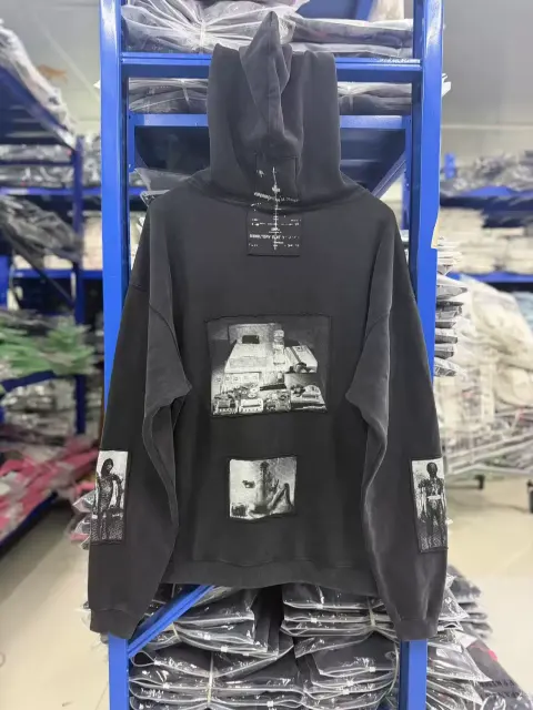 ERD Washed Panel Graphic Zip Hoodie