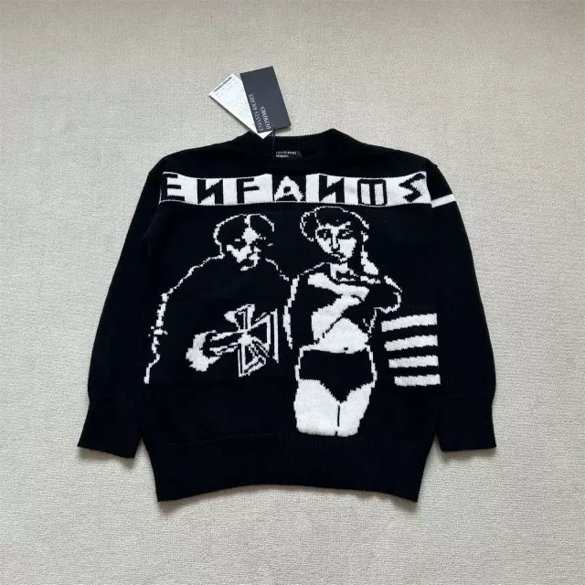 ERD Portrait Jacquard Crewneck Knit Sweater