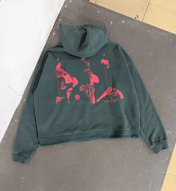 ERD Vintage Portrait Distressed Pullover Hoodie