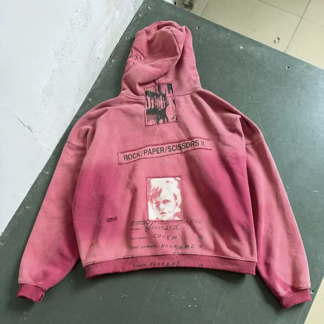 ERD Washed Applique Zip Hoodie