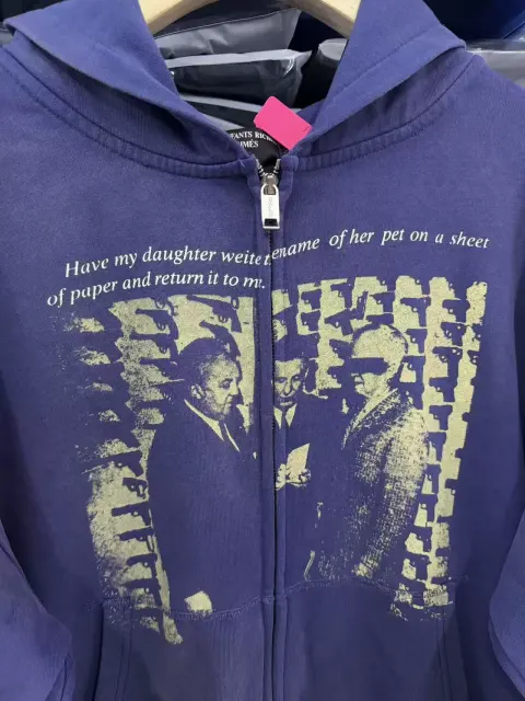 ERD Vintage Washed Distressed Zip Hoodie Purple