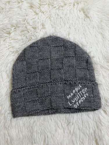 [Special Offer] L Checkered Wool Knit Hat Beanie