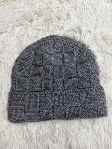 [Special Offer] L Checkered Wool Knit Hat Beanie
