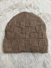 [Special Offer] L Checkered Wool Knit Hat Beanie