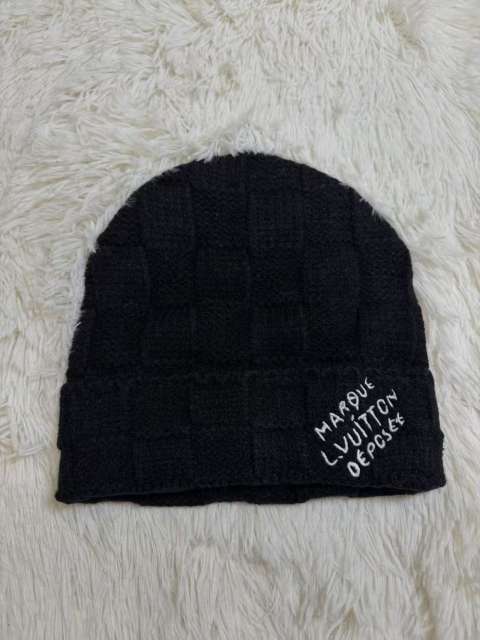 [Special Offer] L Checkered Wool Knit Hat Beanie