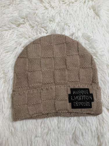 [Special Offer] L Checkered Wool Knit Hat Beanie