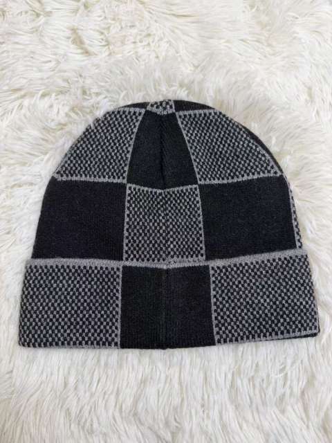 [Special Offer] L Checkered Wool Knit Hat Beanie