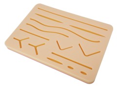 Standard Silicone Suture Training Pad with Wounds