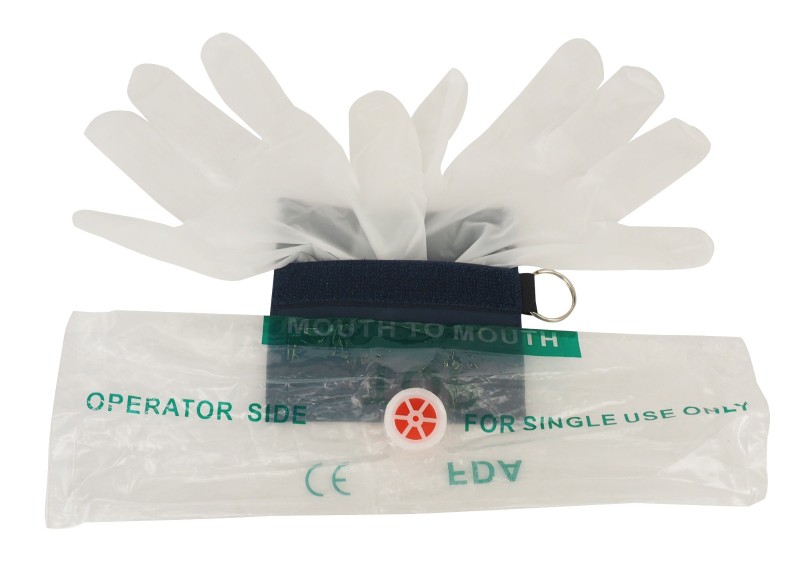 CPR Keychain with Face Shield and Gloves