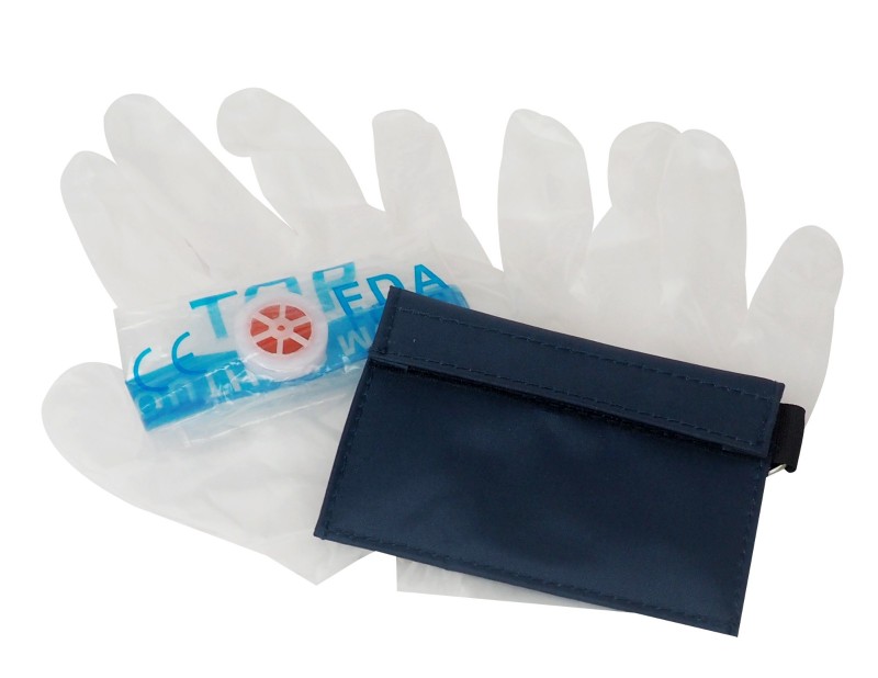 CPR Keychain with Face Shield and Gloves