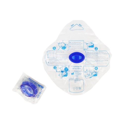 Disposable CPR Face Shield with a Nylon Bag