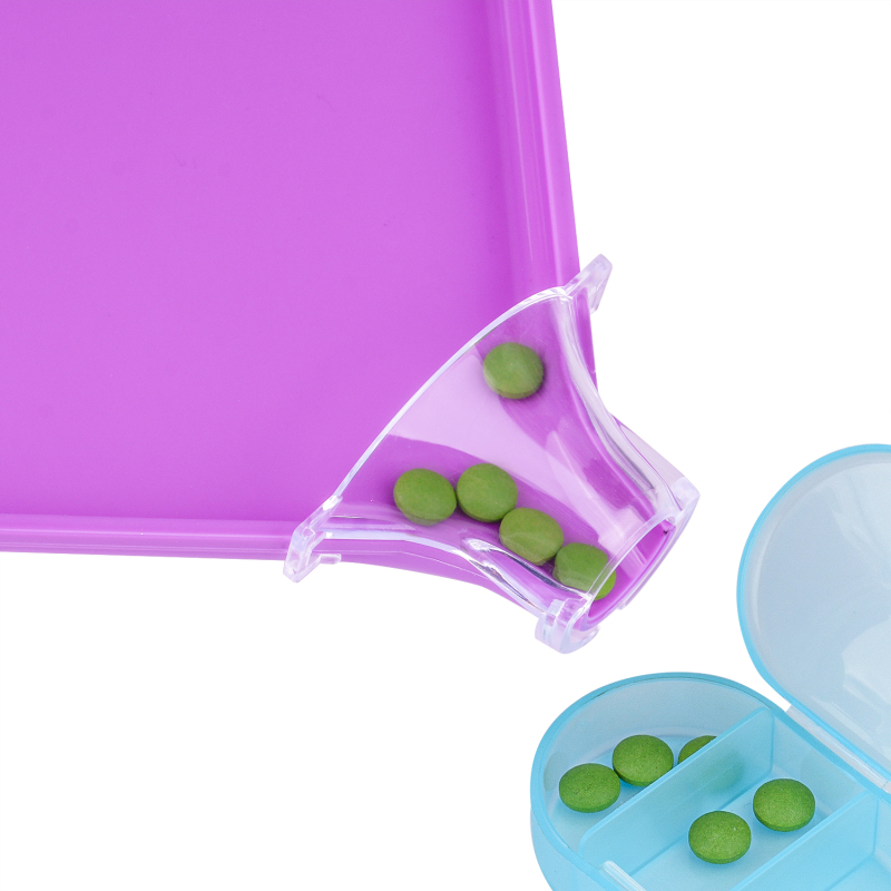 Upgraded Pill Counting Tray with Lid, Spatula Right Hand