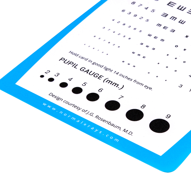 Pocket Size Visual Acuity Eye Vision Test Chart Snellen Eye Chart