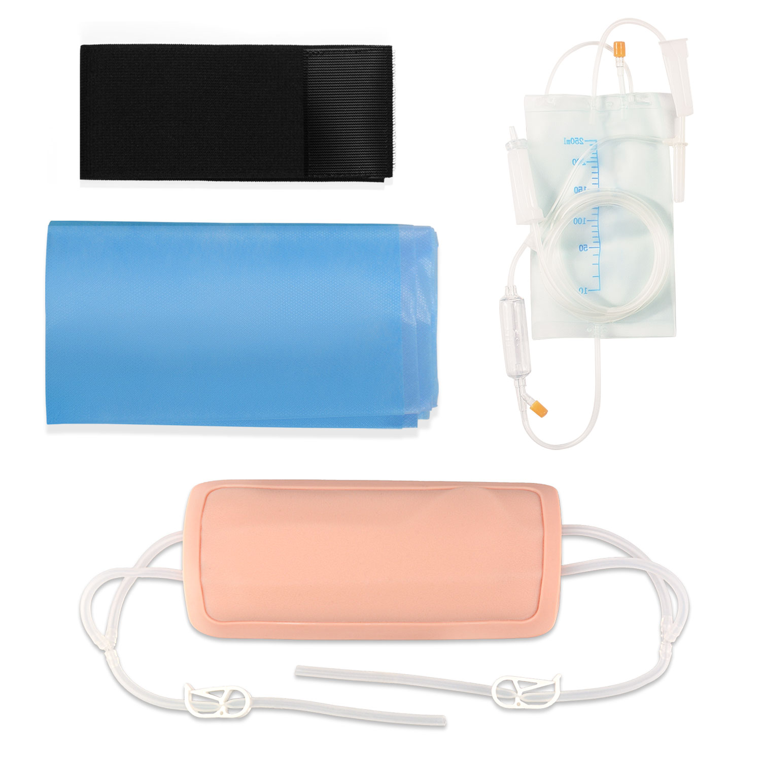 Wearable venipuncture IV practice simulation pad and kit