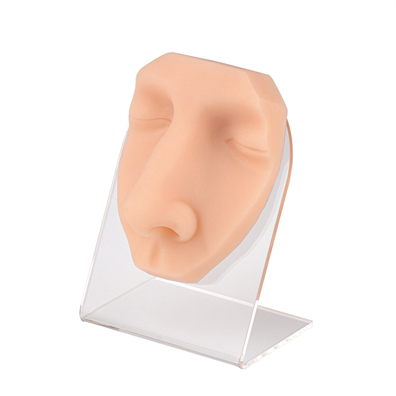 Silicone Nose Piercing & Display Model with Stand