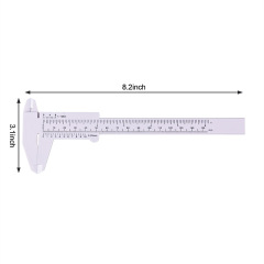 Plastic Vernier Caliper Gauge - Double Scale, Color Custom, Mini