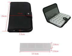 Pill Box Pharmacy with PU Leather Case