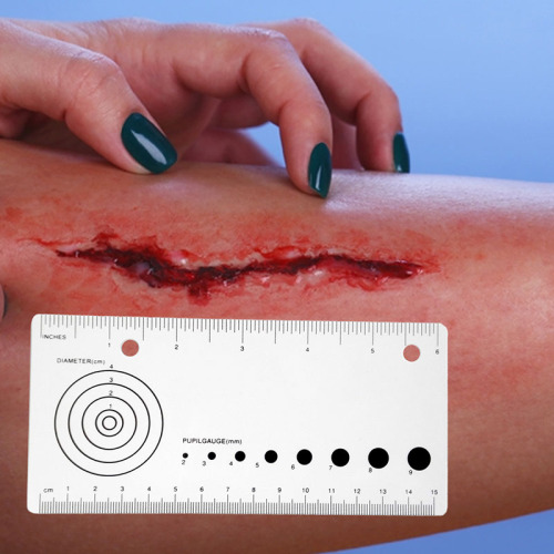 Plastic Wound Measuring Ruler with Pupil Gauge Reference