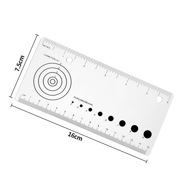 Medical Use Wound Measuring Ruler with Pupil Gauge Reference