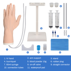 Professional IV Infusion Injection Training Hand Model and Kit