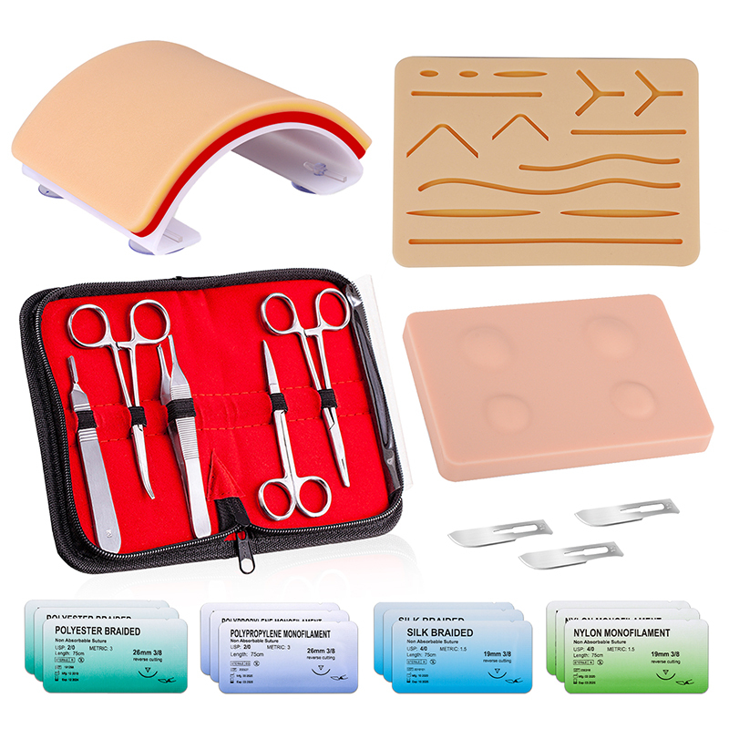 Suture Training Surgical Wound Skin Suture Training Kit Suture Practice  Model Pad Scissors Tool Kit Surgeon Teaching Equipment - Dental Teaching  Model - AliExpress