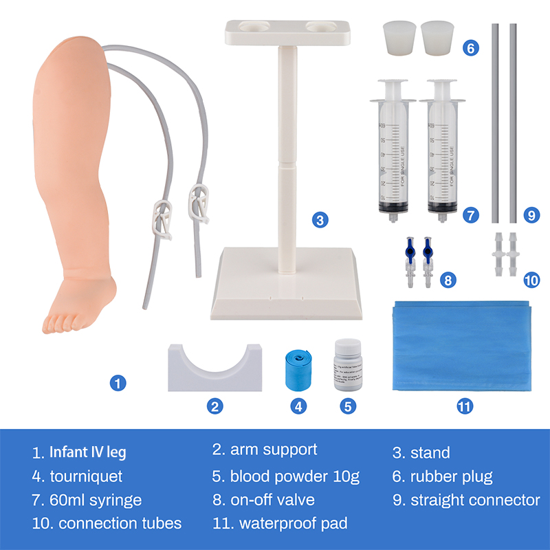 Infant IV Leg Simulator for IV Placement Practice