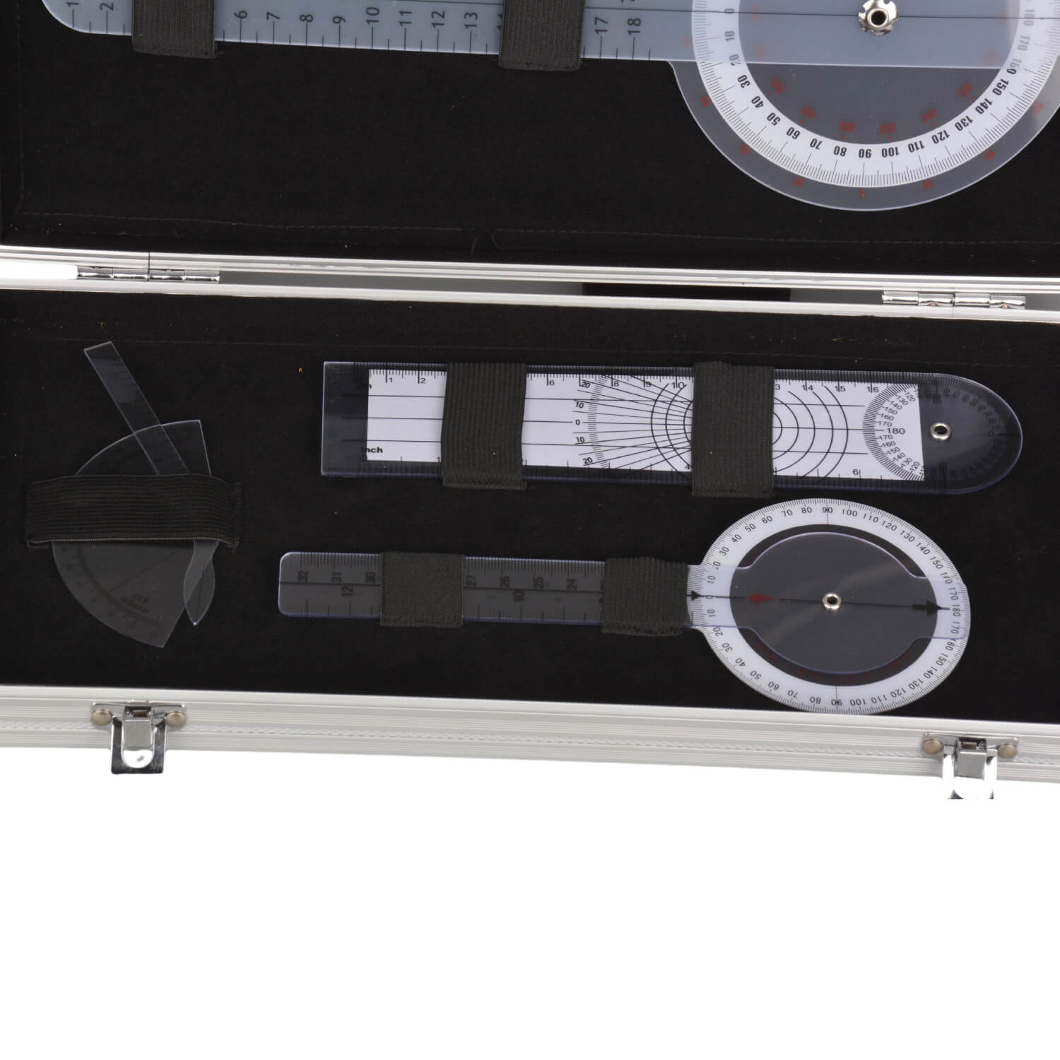 5 Pieces Goniometer Set with Premium Metal Box