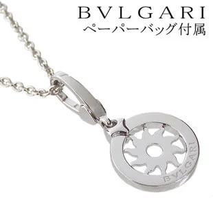 BVLGARI ブルガリ ネックレス トンド サン ペンダントトップ＆ホワイトゴールドチェーンセット CN852424+CL850523