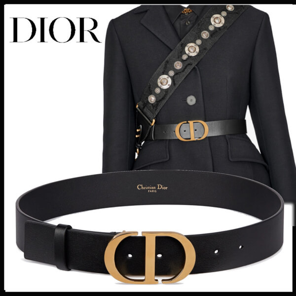 Dior◆20SS新作 ディオール ベルト コピー ブラック カーフスキン30 MONTAIGNE B0077UVWV_M900