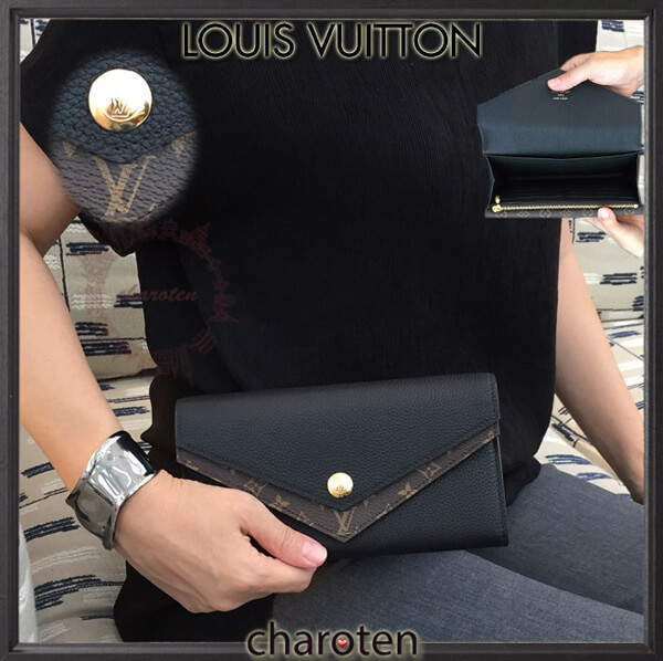 18SS《Louis vuitton ルイヴィトンスーパーコピー》 ポルトフォィユ ドゥブルV カーフ&amp;モノグラム M64319