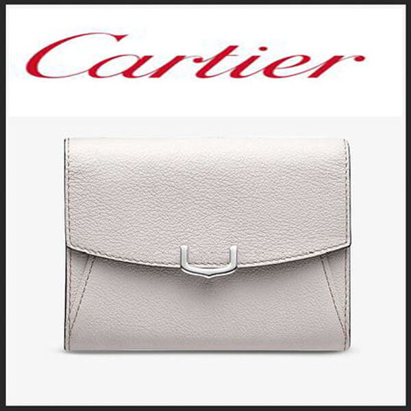 国内発送★CARTIER★C de Cartier leather 偽物コンパクト財布Lkd51