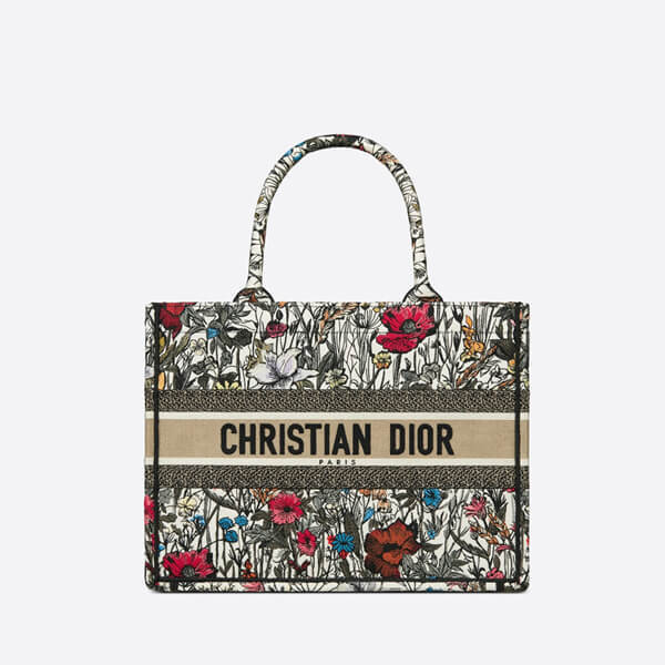 DIOR コピー BOOK TOTE スモールバッグ Mille Fleurs エンブロイダリー21030227