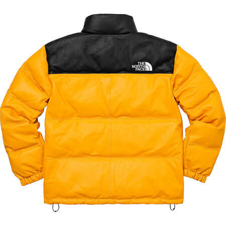 supreme north face 偽物 シュプリーム ノースフェイス ダウン ヌプシ レザーダウンジャケット20A11C9