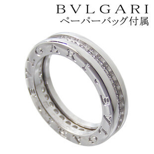 ブルガリ リング BVLGARI B-zero1 ジュエリー ビーゼロワン 1BAND ダイヤモンドリング K18ホワイトゴールド 53 AN850656