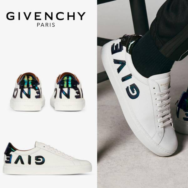 GIVENCHY(ジバンシィ偽物)レザー リバーススニーカー 19aw96W 白