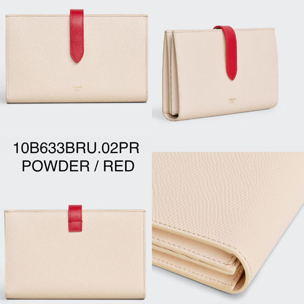 CELINE【入手困難】コピー人気STRAP WALLET Lサイズ 長財布 パスポート 10B633BFP