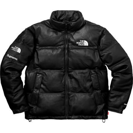 supreme north face 偽物 シュプリーム ノースフェイス ダウン ヌプシ レザーダウンジャケット20A11C9